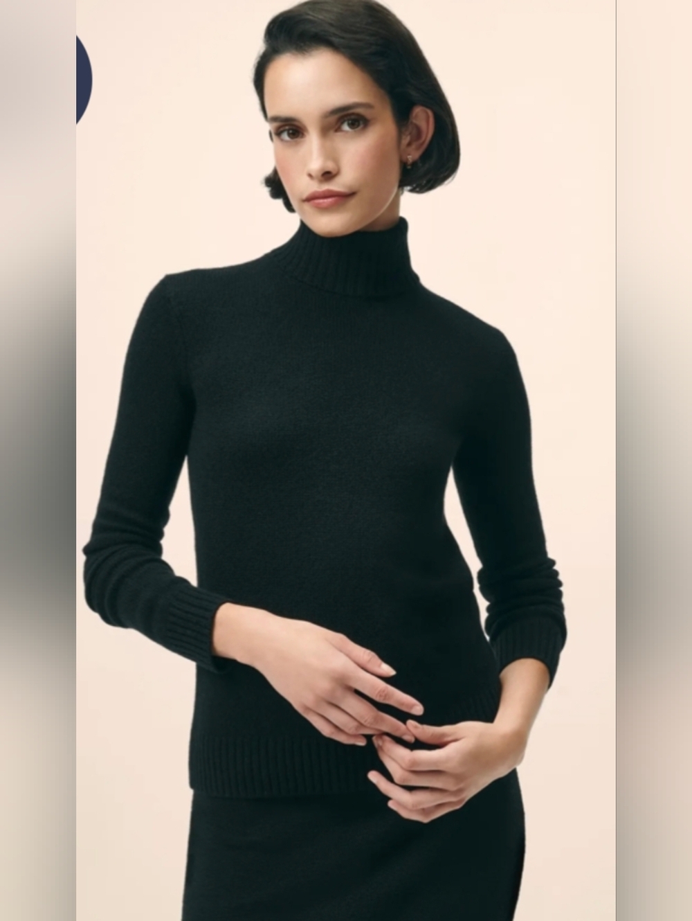 Brooks Brothers 100% Cashmere Black Turtleneck Sweater